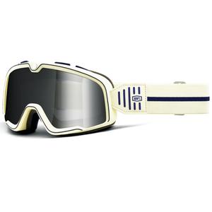Occhiali da moto 100% BARSTOW ARMO con plexiglass argento