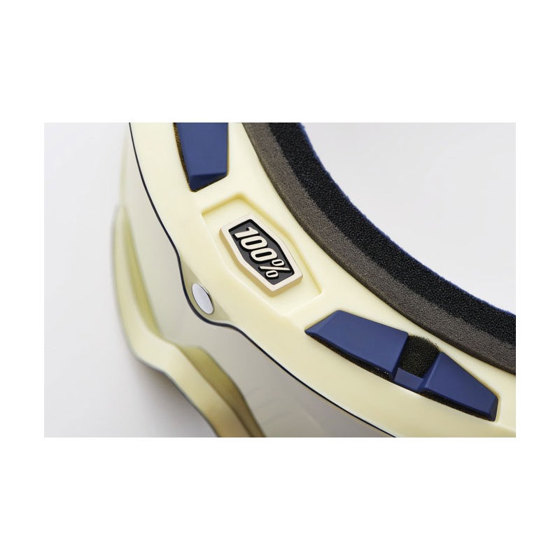 Occhiali da moto 100% BARSTOW ARMO con plexiglass argento