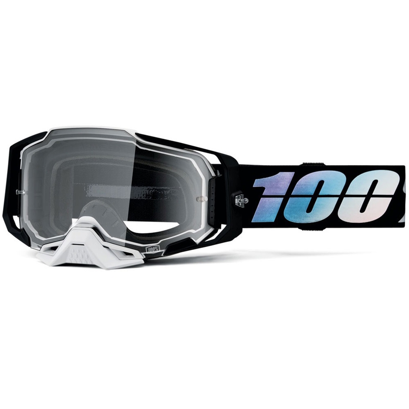 Occhiali da motocross 100% ARMEGA Krisp con plexiglass trasparente