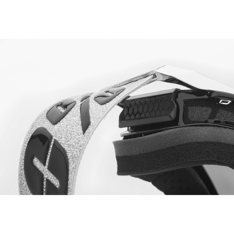 Occhiali da motocross 100% ARMEGA Atac con plexiglass argento