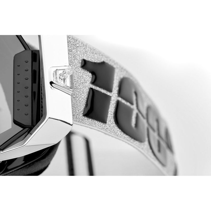 Occhiali da motocross 100% ARMEGA Atac con plexiglass argento