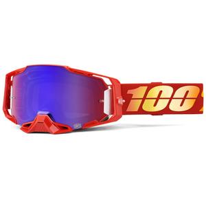 Occhiali da motocross 100% ARMEGA Nuketown con plexiglass rosso