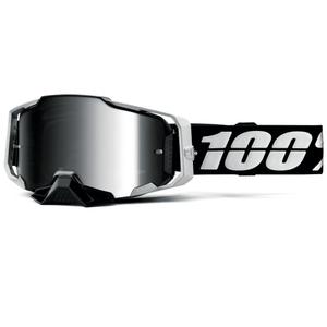 Occhiali da motocross 100% ARMEGA Reneen S2 con plexiglass argento