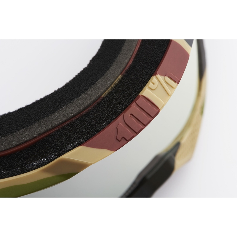 Occhiali da motocross 100% Accuri Mission con plexiglass argento