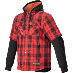 Maglia da moto Alpinestars MO.ST.EQ Tartan rosso-nero