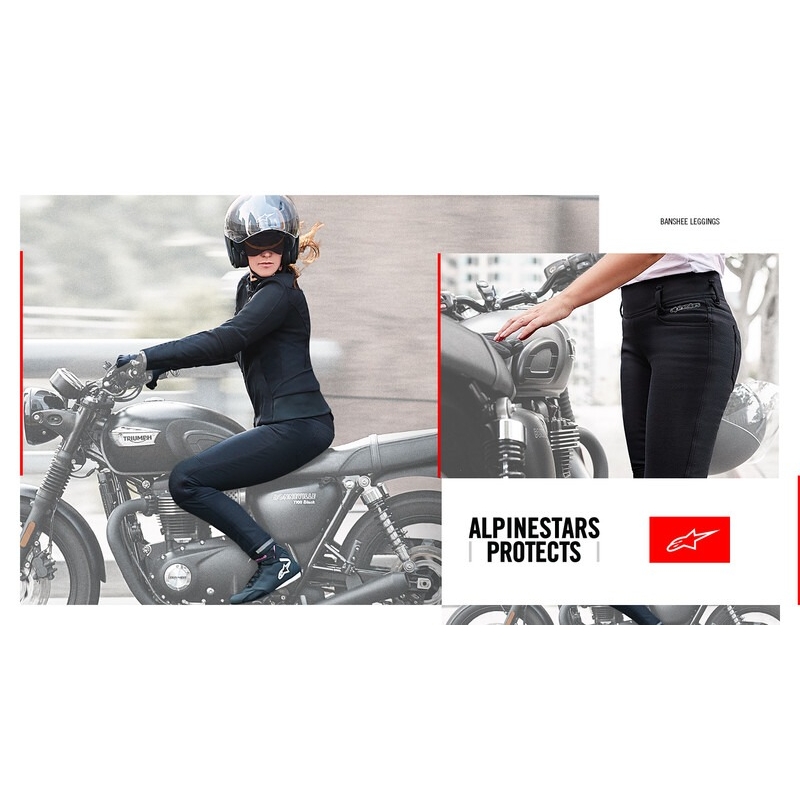 Leggings da moto Alpinestars Banshee da donna neri
