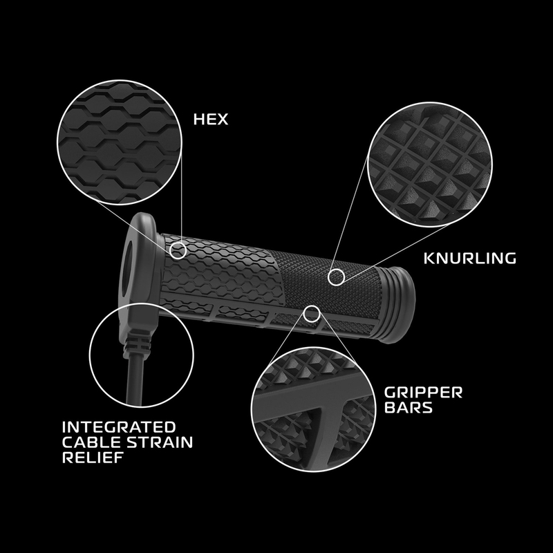 Manopole riscaldate Oxford Hotgrips PRO Adventure con comandi integrati all'interno dell'impugnatura