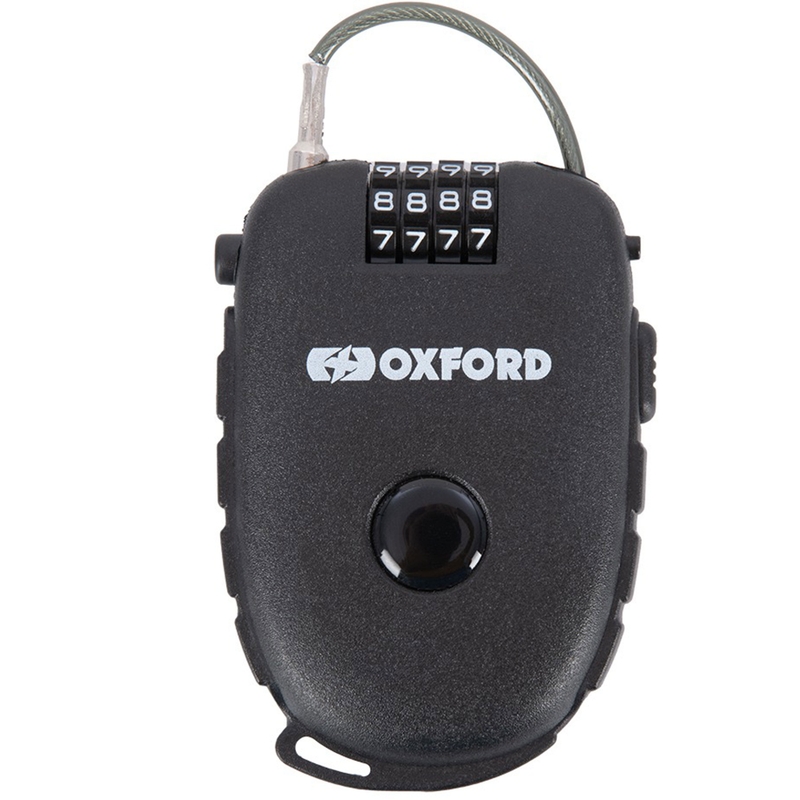 Lucchetto a combinazione retrattile Oxford nero