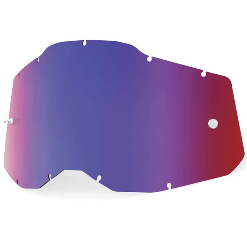 Visiera a specchio blu-rossa Q-TECH Racecraft 2/Accuri 2/Strata 2 (antiappannamento)