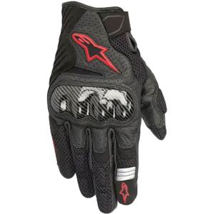 Guanti da moto Alpinestars SMX-1 AIR 2 nero-rosso fluo