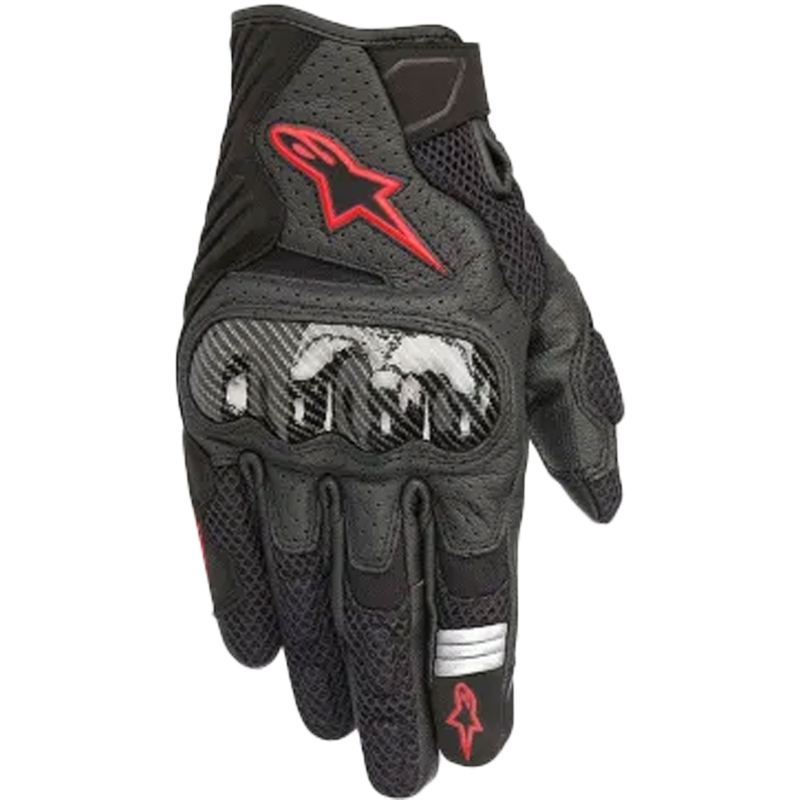 Guanti da moto Alpinestars SMX-1 AIR 2 nero-rosso fluo
