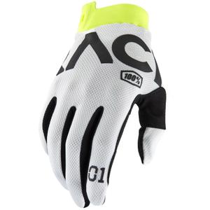 Guanti da motocross 100% - USA ITRACK RACR bianchi