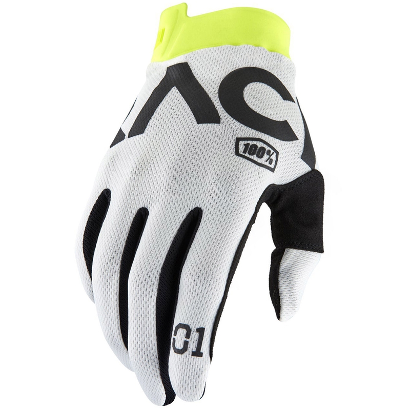 Guanti da motocross 100% - USA ITRACK RACR bianchi