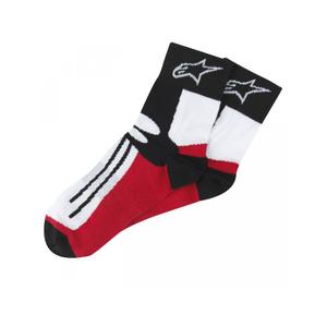 Alpinestars Racing Road Calzini corti neri, bianchi e rossi