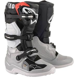 Stivali da motocross per bambini Alpinestars TECH 7 S nero-argento-bianco-oro