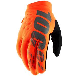 Guanti da motocross 100% - USA BRISKER arancio fluo-nero