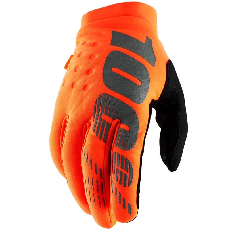 Guanti da motocross 100% - USA BRISKER arancio fluo-nero