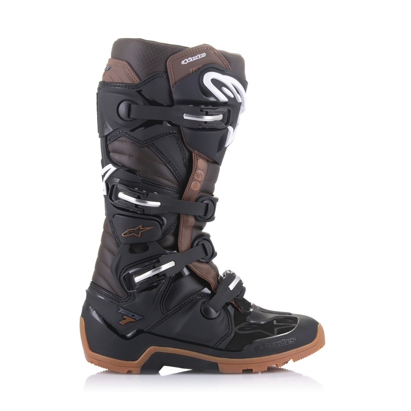 Stivali da moto Alpinestars Tech 7 Enduro Nero-Marrone scuro