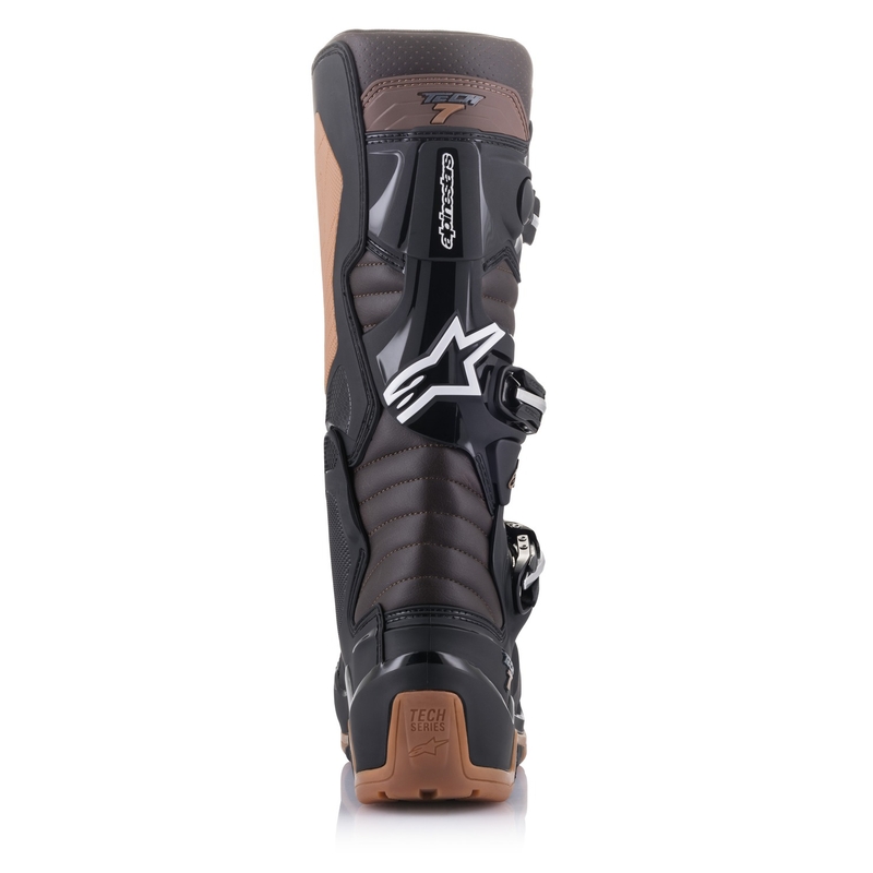 Stivali da moto Alpinestars Tech 7 Enduro Nero-Marrone scuro