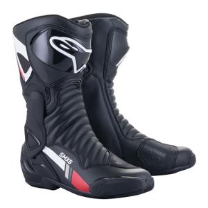 Stivali da moto Alpinestars S-MX 6 nero-bianco-grigio-rosso