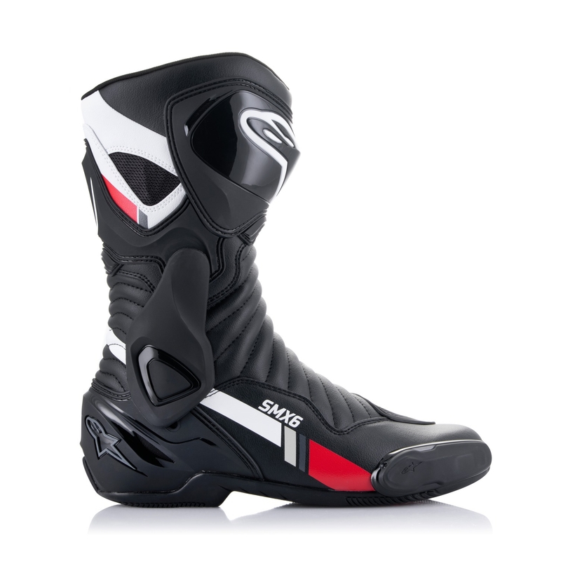 Stivali da moto Alpinestars S-MX 6 nero-bianco-grigio-rosso