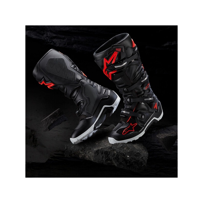 Stivali da moto Stivali da moto Alpinestars Tech 7 Enduro nero-rosso fluo-biancoTech 7 Enduro nero-rosso fluo-bianco
