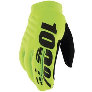 Guanti da motocross 100% - USA BRISKER giallo-nero