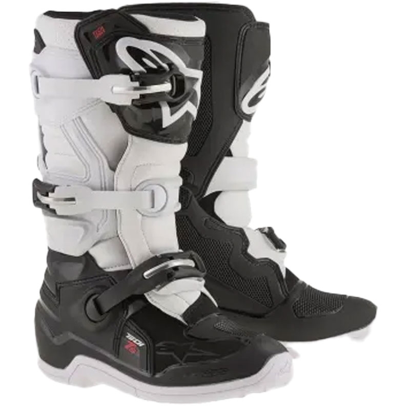 Stivali da moto per bambini Alpinestars Tech 7 S nero-bianco