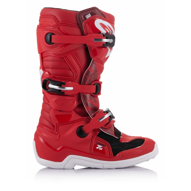 Stivali da moto per bambini Alpinestars Tech 7 S rossi