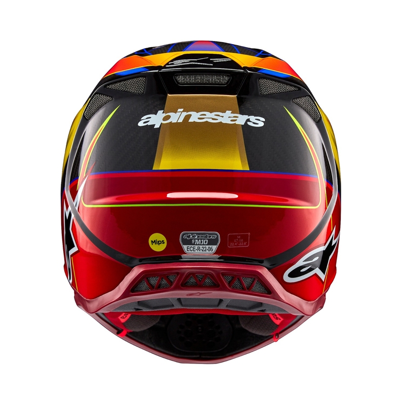 Casco da motocross Alpinestars Supertech S-M10 Era oro-rosso