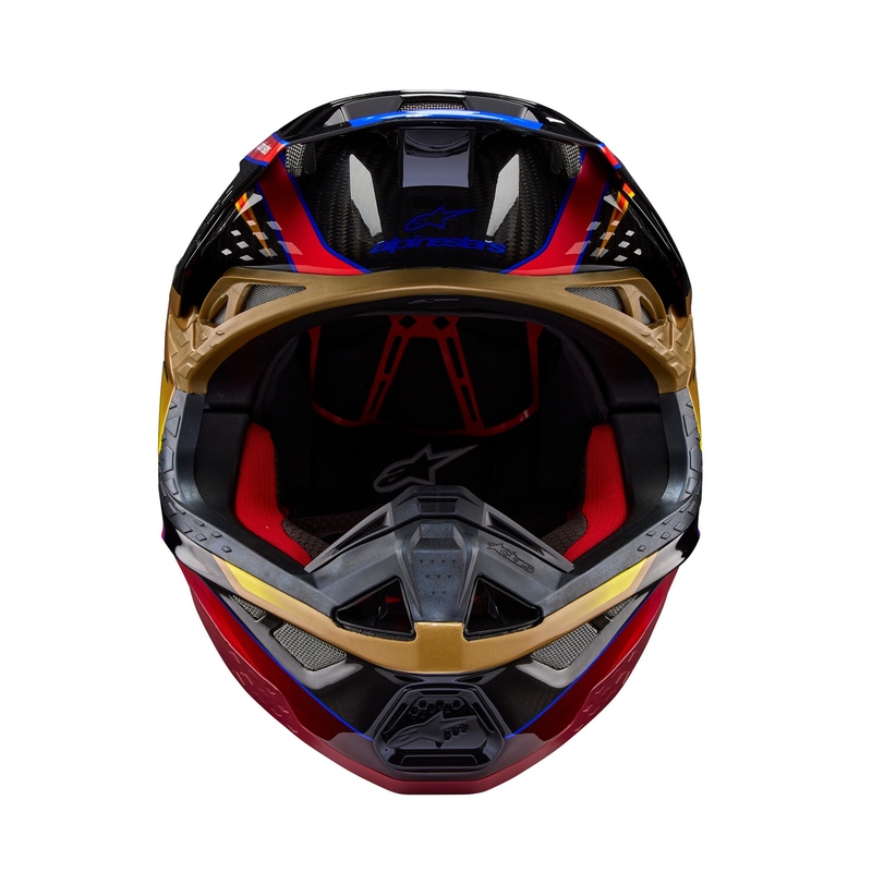 Casco da motocross Alpinestars Supertech S-M10 Era oro-rosso