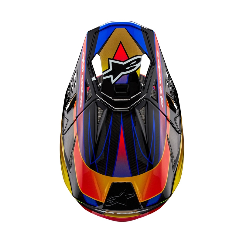Casco da motocross Alpinestars Supertech S-M10 Era oro-rosso