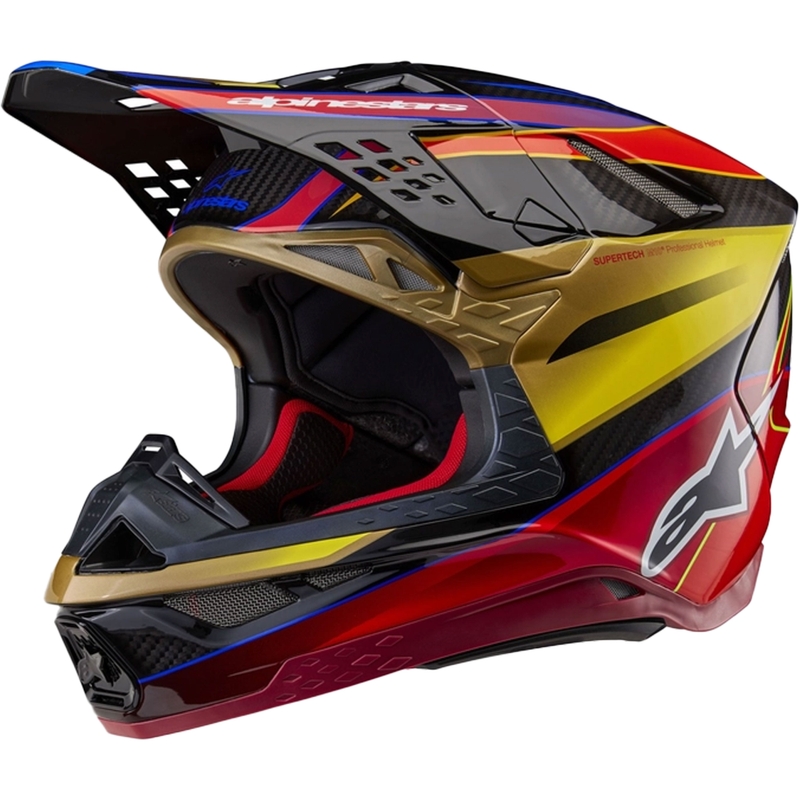 Casco da motocross Alpinestars Supertech S-M10 Era oro-rosso