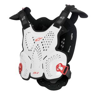 Protezione per il corpo Alpinestars A-1 Roost Guard CE2 bianco-nero-rosso
