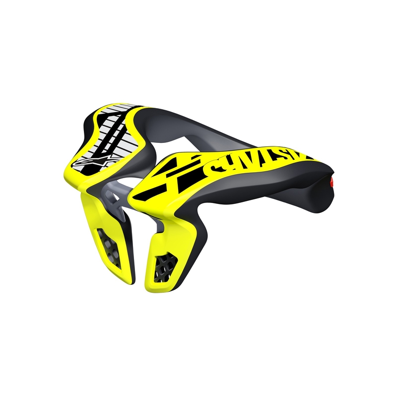 Protezione per il collo Alpinestars Neck Support Youth per bambini, giallo fluo/nero
