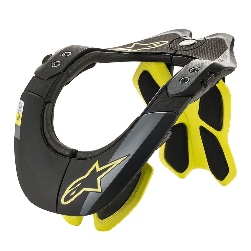 Protezione per il collo Alpinestars BNS Tech-2 nero-giallo fluo