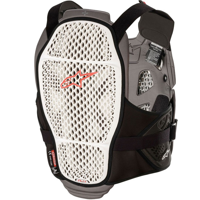 Protezione toracica Alpinestars A-4 MAX bianco-antracite-rosso
