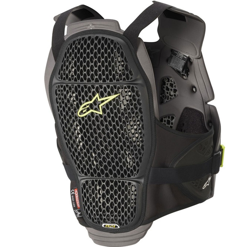 Protezione toracica Alpinestars A-4 MAX nero-antracite-giallo fluo