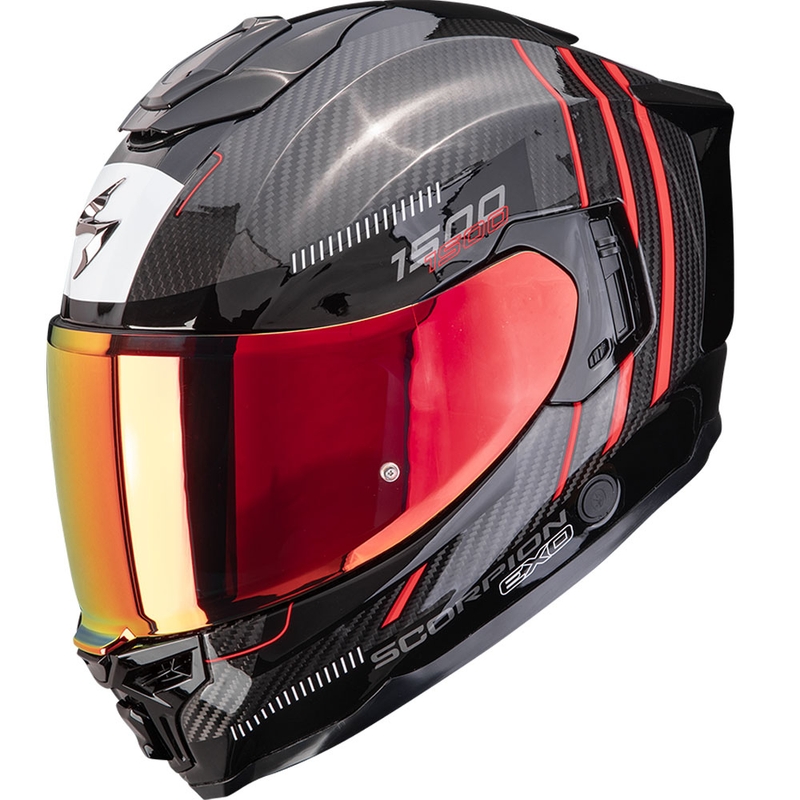 Casco integrale da moto Scorpion EXO-1500 Carbon Air Zity Nero-Rosso