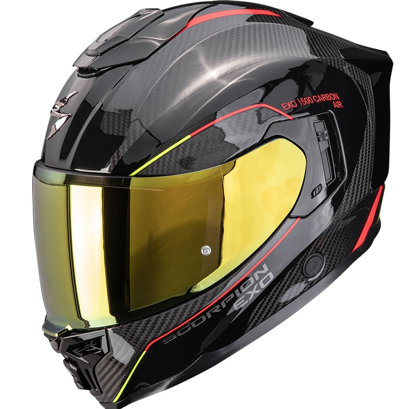 Casco integrale da moto Scorpion EXO-1500 Carbon Air Mundi Nero-Rosso-Giallo