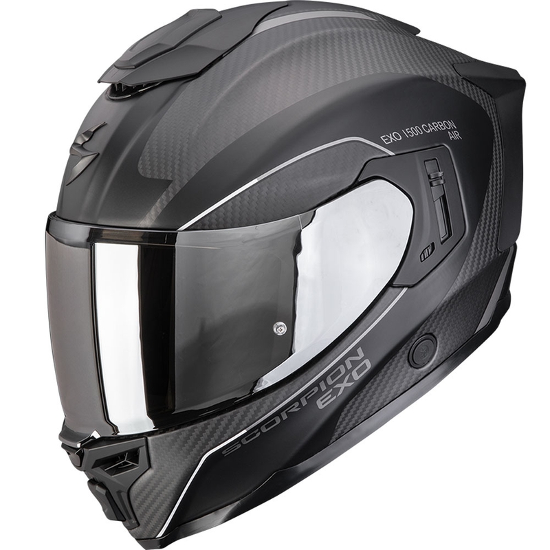 Casco integrale da moto Scorpion EXO-1500 Carbon Air Mundi Nero opaco-Argento