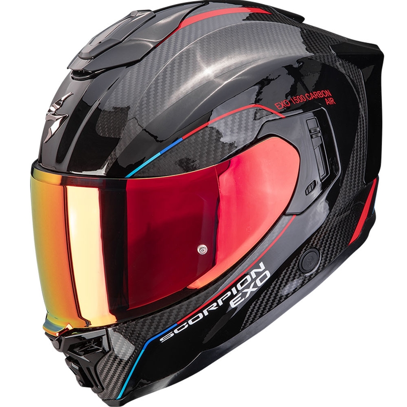 Casco integrale da moto Scorpion EXO-1500 Carbon Air Mundi Nero-Rosso