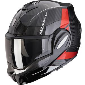 Casco moto apribile Scorpion EXO-TECH EVO Carbon CAD nero-rosso