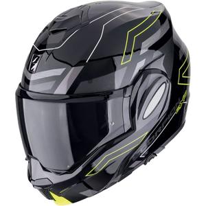 Casco moto pieghevole Scorpion EXO-TECH EVO CONQUER nero-giallo fluo