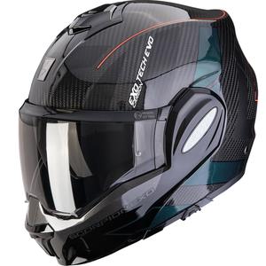 Casco moto apribile Scorpion EXO-TECH EVO Carbon CAD nero-verde