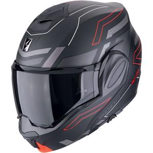 Casco moto pieghevole Scorpion EXO-TECH EVO CONQUER nero-rosso opaco