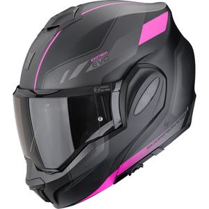 Casco moto apribile Scorpion EXO-TECH EVO Socius nero opaco-rosa