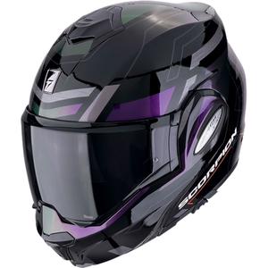 Casco moto pieghevole Scorpion EXO-TECH EVO CONQUER nero opaco camaleonte