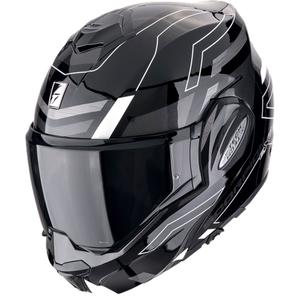 Casco moto pieghevole Scorpion EXO-TECH EVO CONQUER bianco e nero