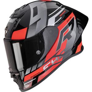 Casco integrale da moto Scorpion EXO-R1 EVO II Air Adrenaline nero-rosso-argento
